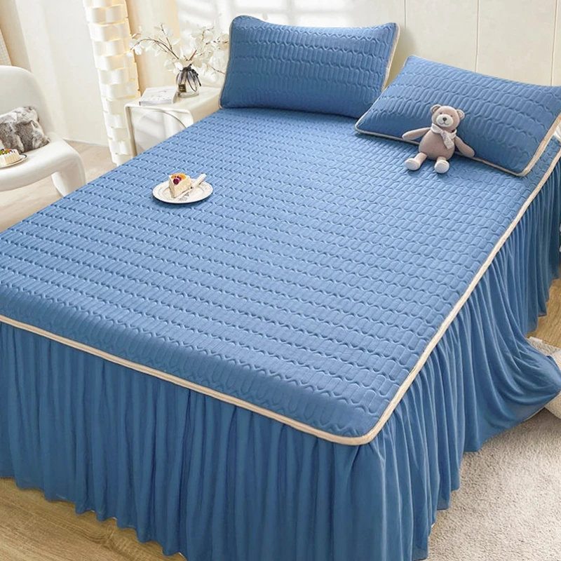 冰丝乳胶凉席床裙款三件套母婴A类夏季2025可机水洗软席子空调席