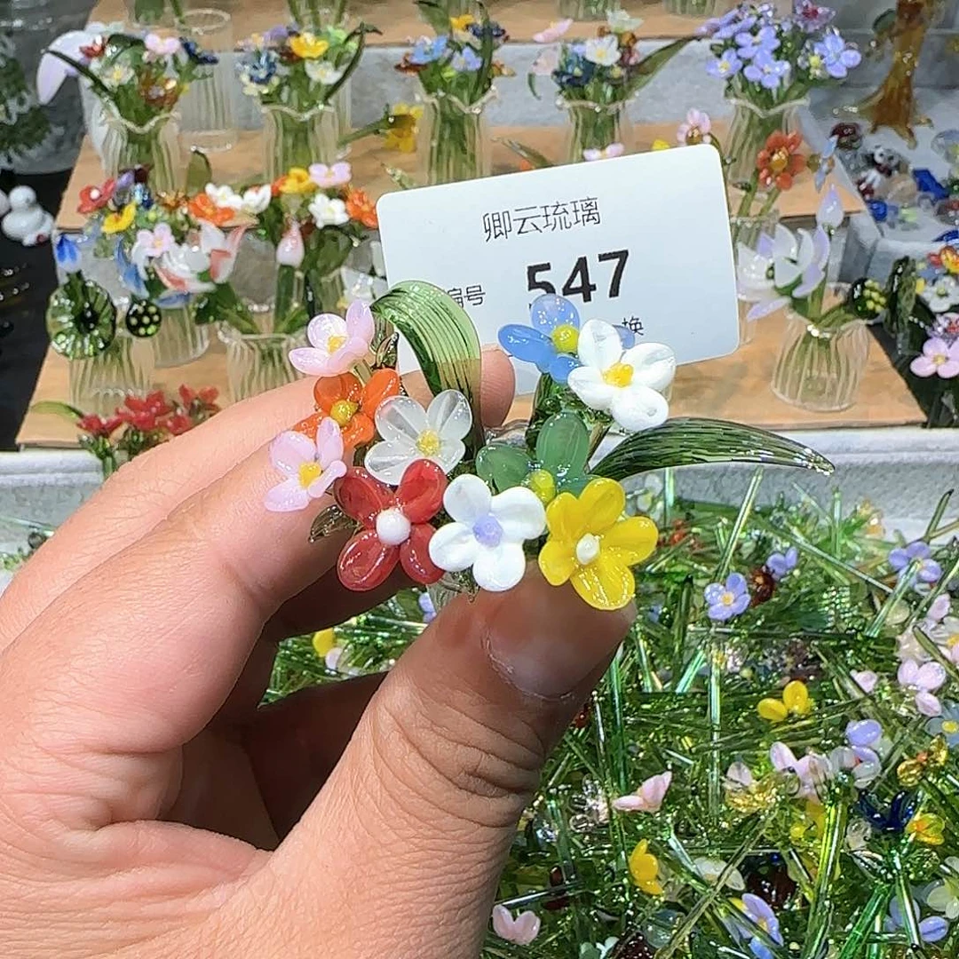 琉璃手工艺品547插花