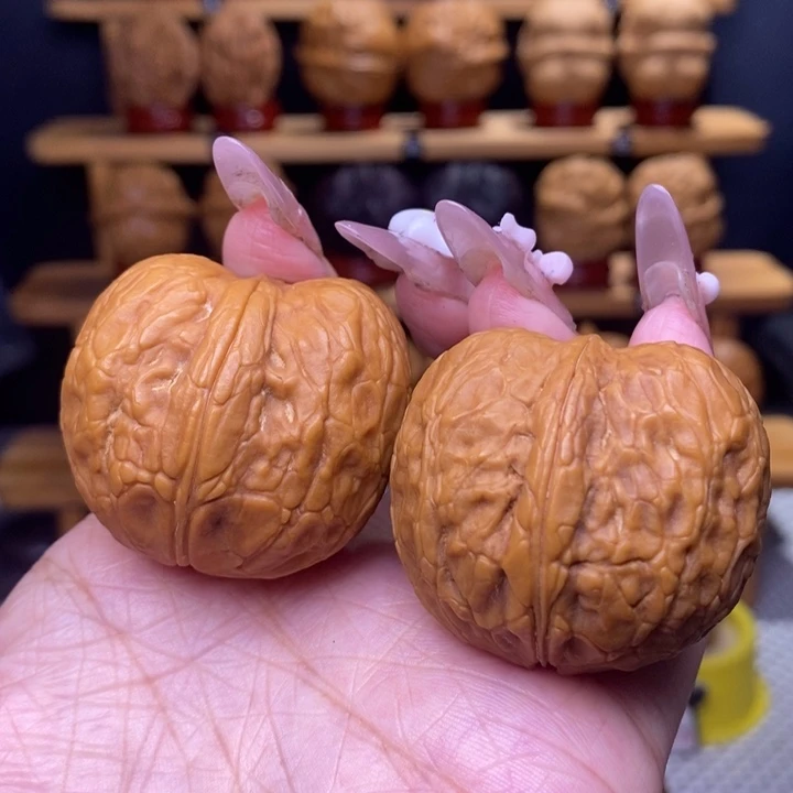 文玩核桃把件寿星元宝40号