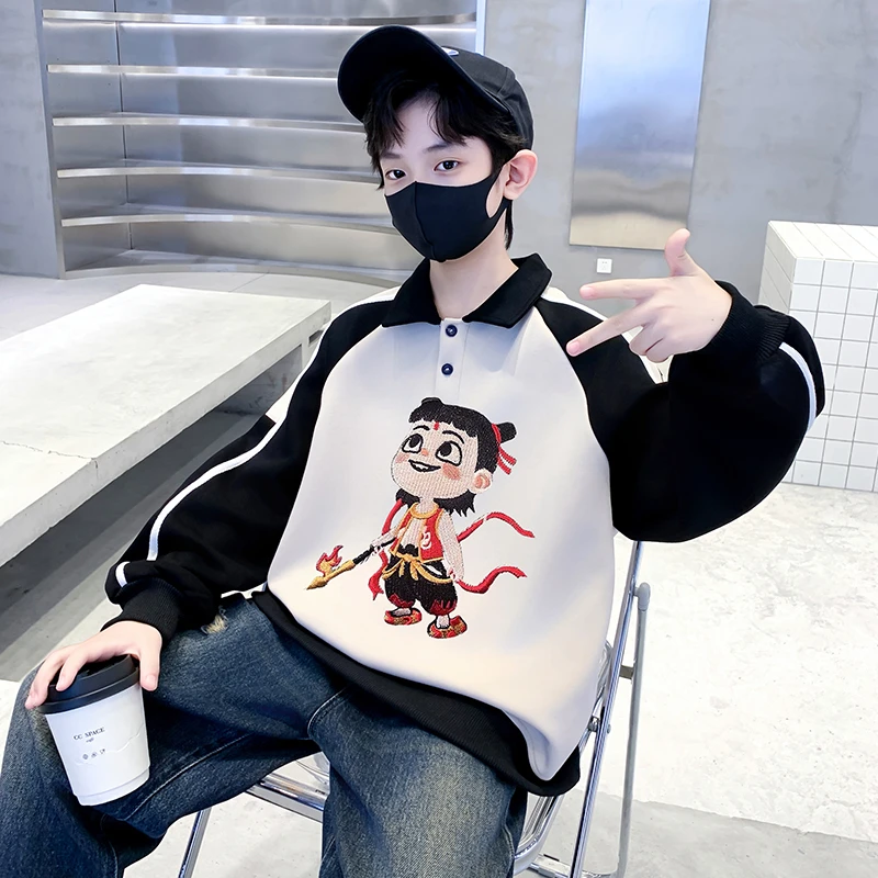 男童秋装卫衣2025新款中大童男孩春秋款儿童休闲运动上衣洋气潮牌