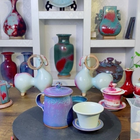 瓷片禹州神后钧瓷原产地~