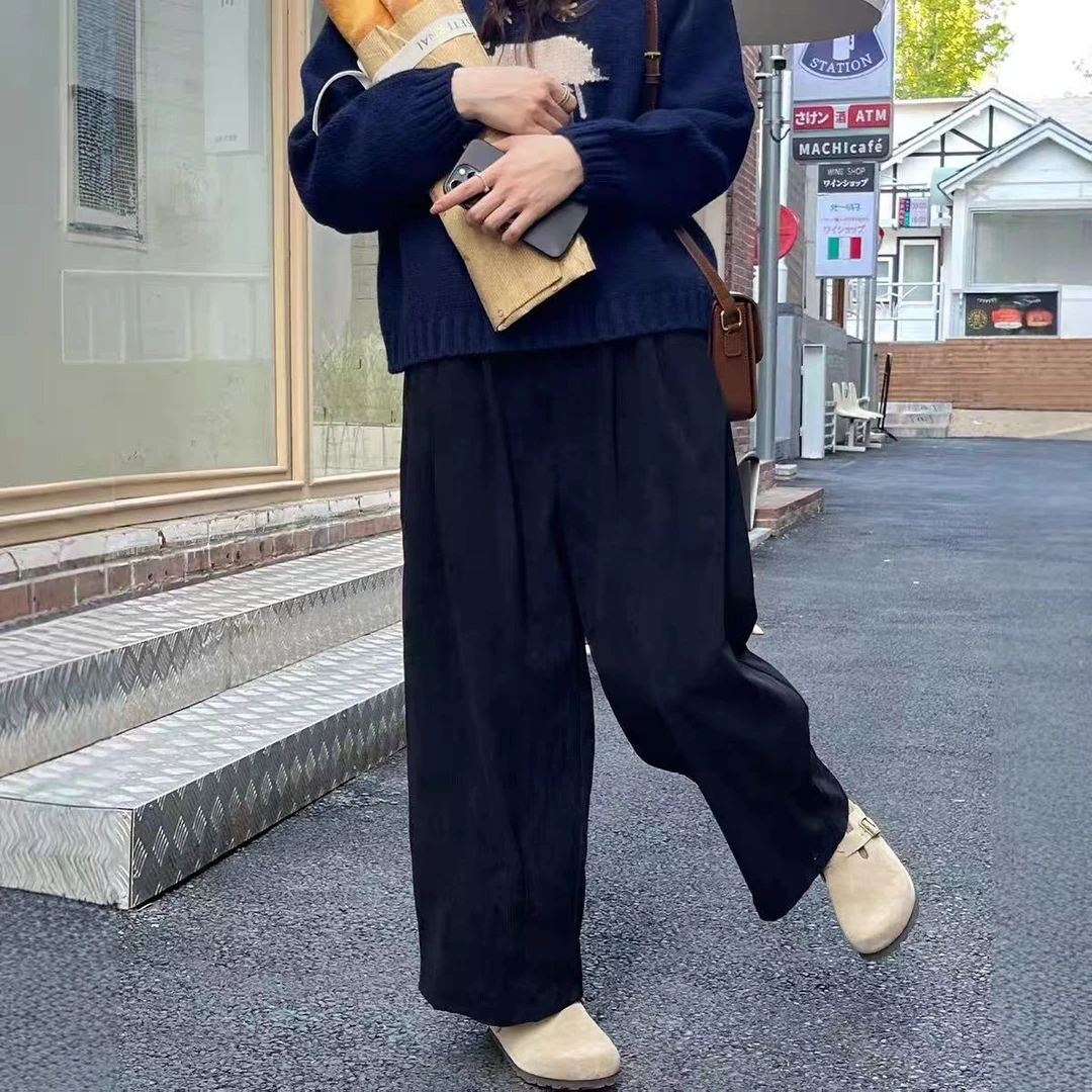 【小巧定制】XQ2660秋季新款休闲显瘦百搭萝卜裤大码女装