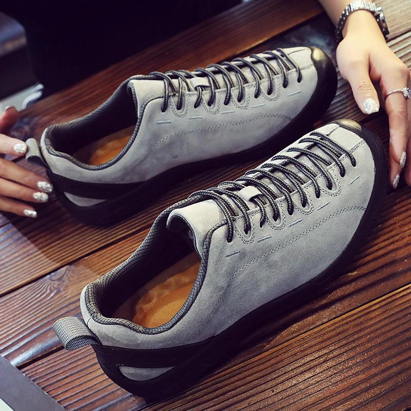 2025春秋大码外贸户外登山鞋男真皮运动休闲防滑耐磨徒步旅游鞋子