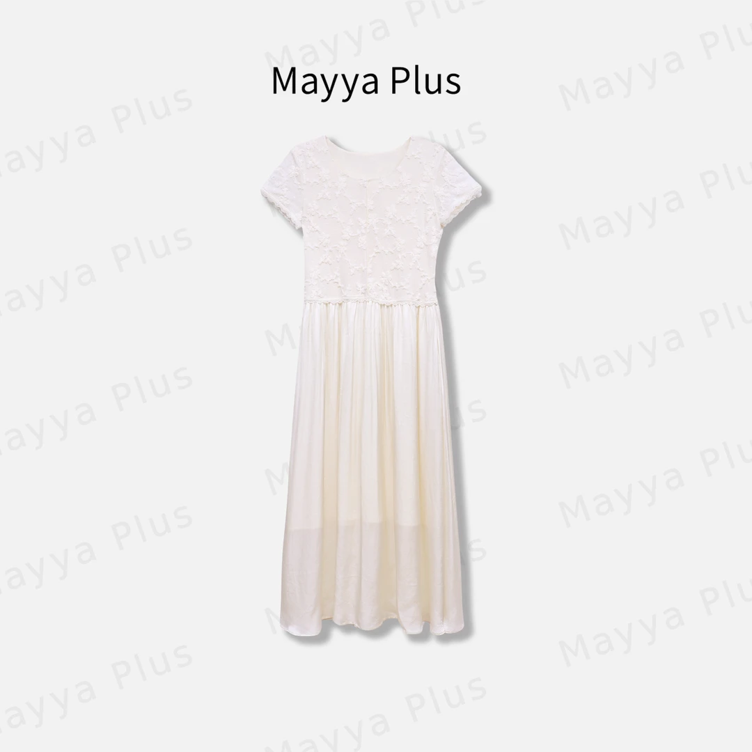 【茉莉小姐】Mayya Plus麦芽定制高级感连衣裙显瘦短袖裙子32526756