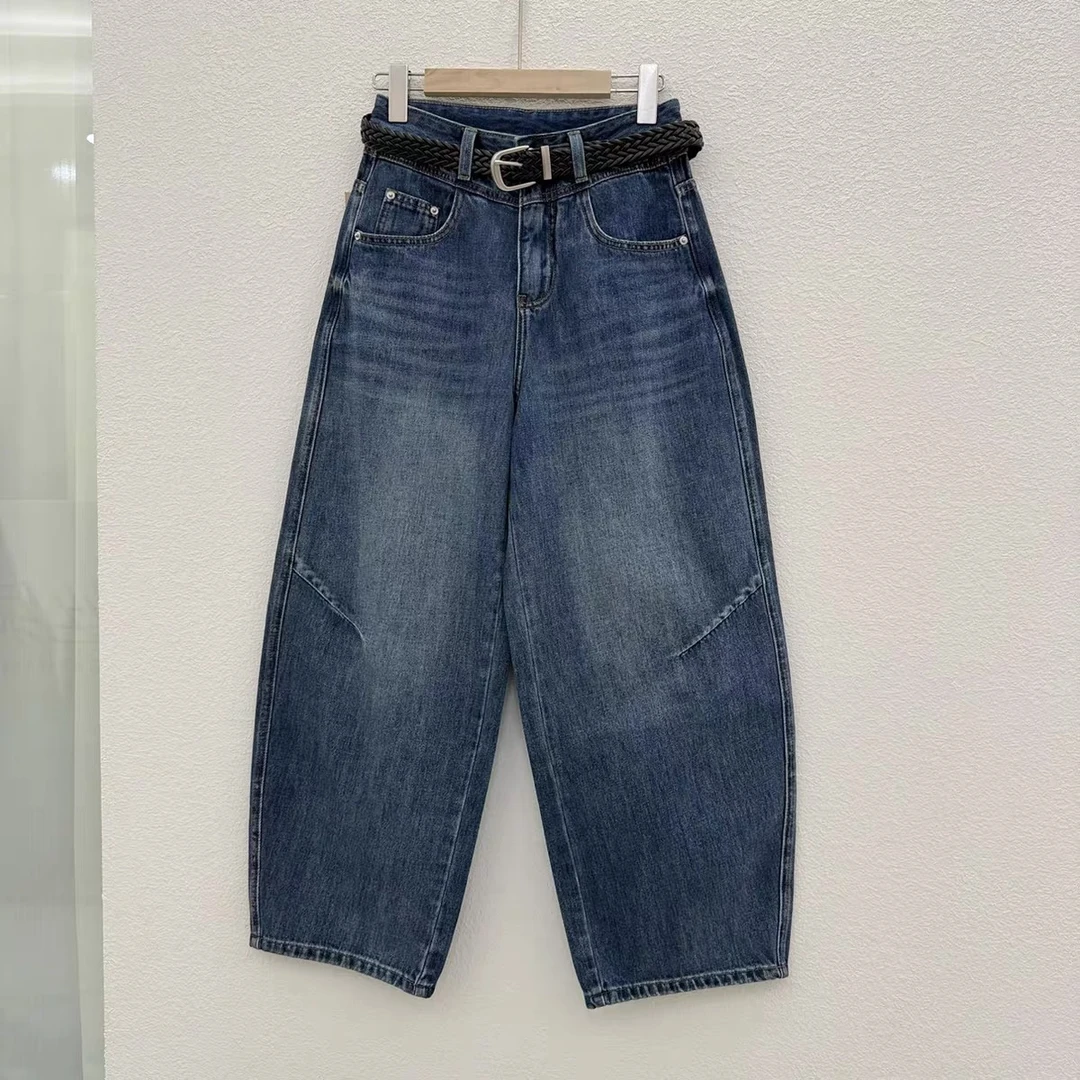 【云云精选】7011 薄料软牛仔弯刀裤