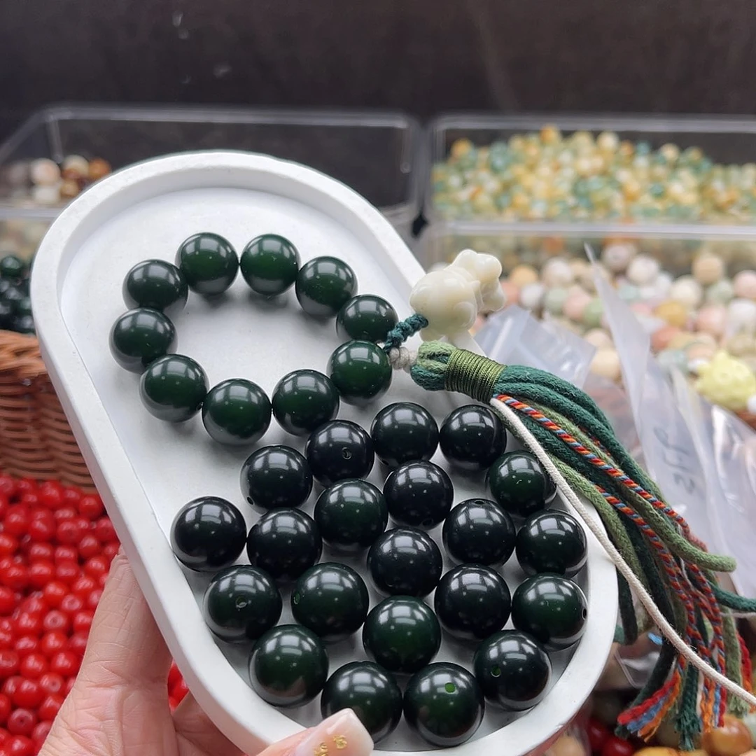 白玉菩提吊坠C/15mm/20+20颗