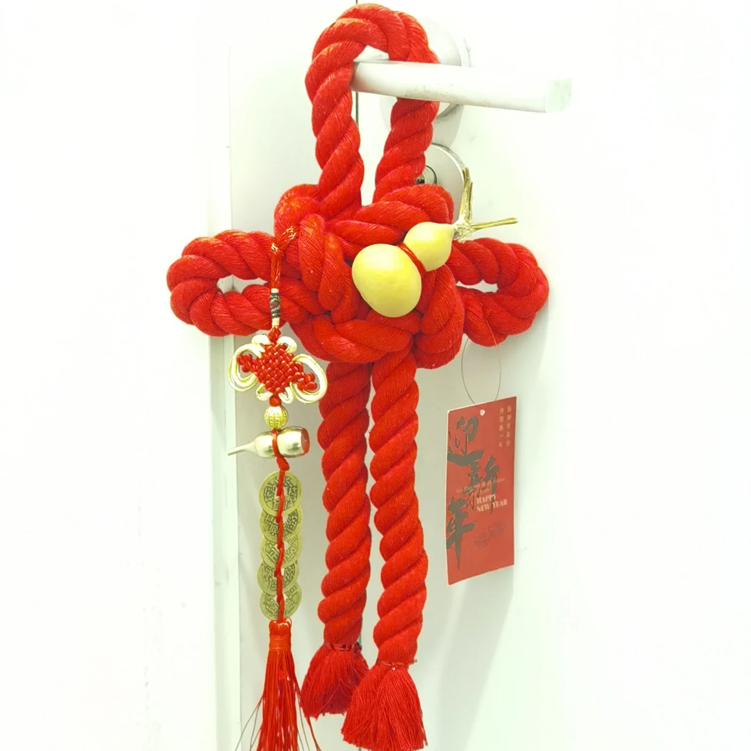 原创手工中国结天然葫芦五帝钱新年饰品