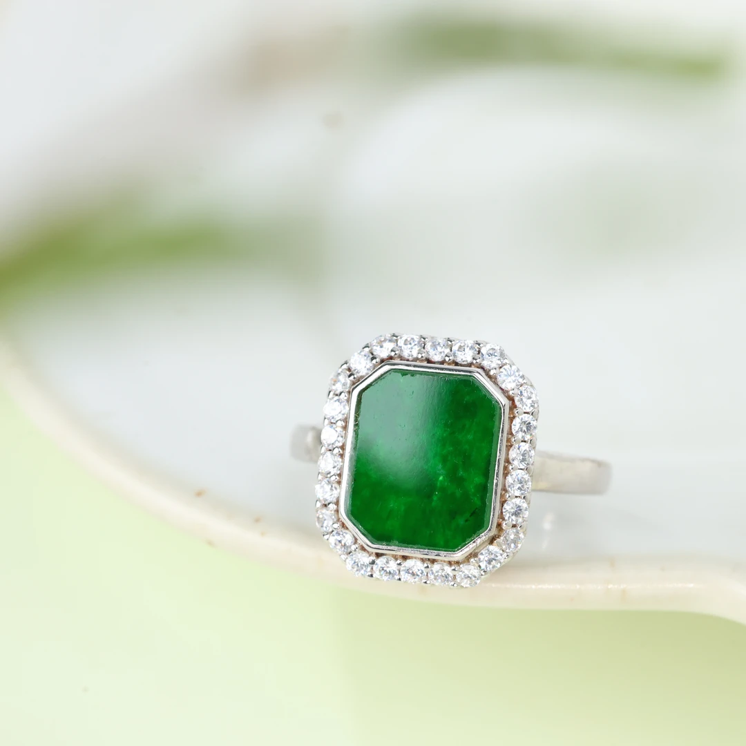 【央博玉】925银翡翠戒指-YB78220079 -多样性发一|CXQ21