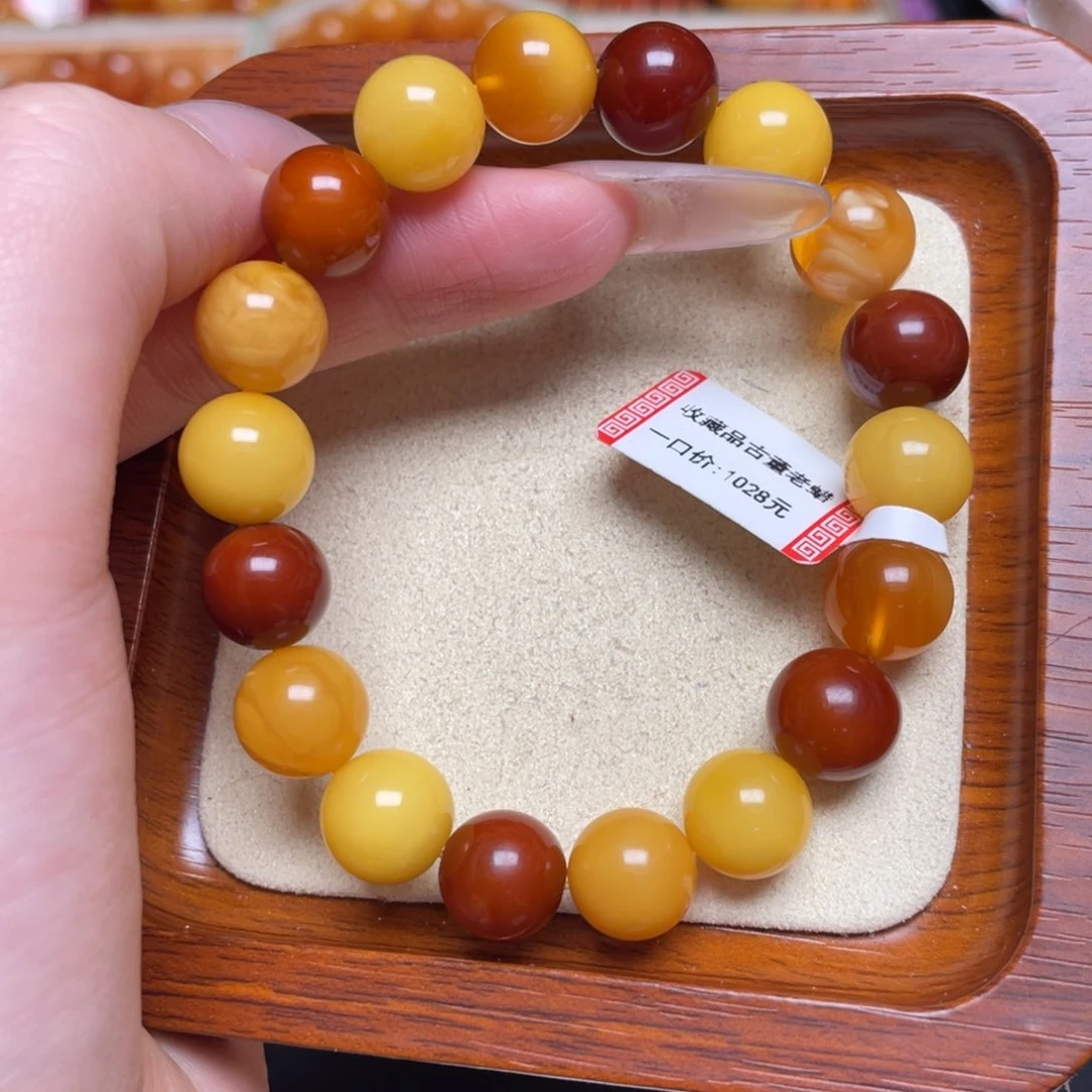 未镶嵌蜜蜡手链手串