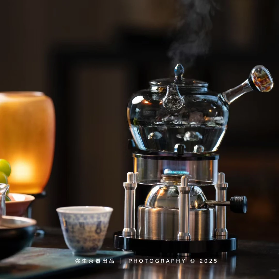 【弥生茶器】天久璃匠新款极简充气炉玻璃壶煮茶炉家用茶炉茶具套装