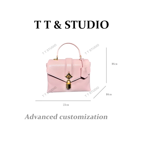 【TT Studio】QYX-02103-粉色RAIN.CUN简约腋下斜跨轻奢女包