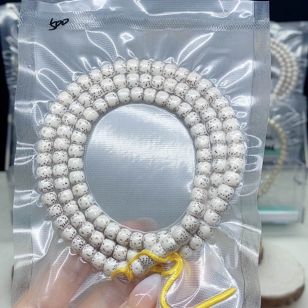 手串星月菩提7*6原白 通体