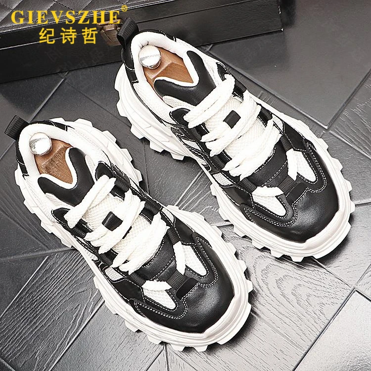 纪诗哲老爹鞋男款厚底百搭网纱透气运动鞋新款潮流时尚休闲鞋子