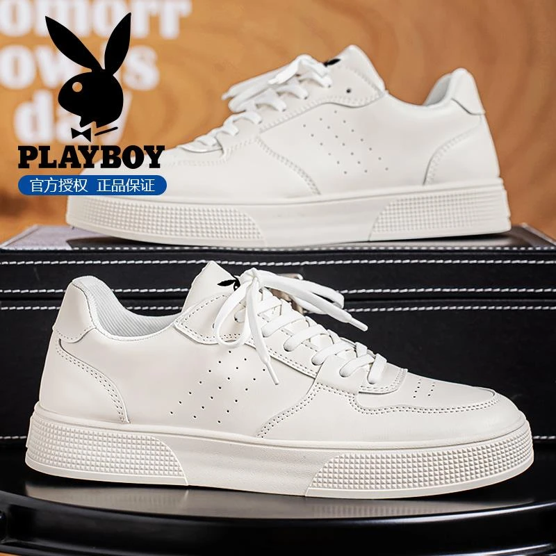 花花公子男鞋2025新款冬季青少年潮流小白鞋厚底防滑休闲百搭板鞋