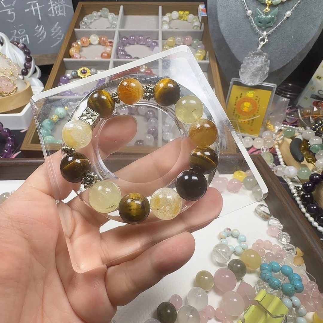 手串水晶未镶嵌黄虎眼黄塔晶水晶手串