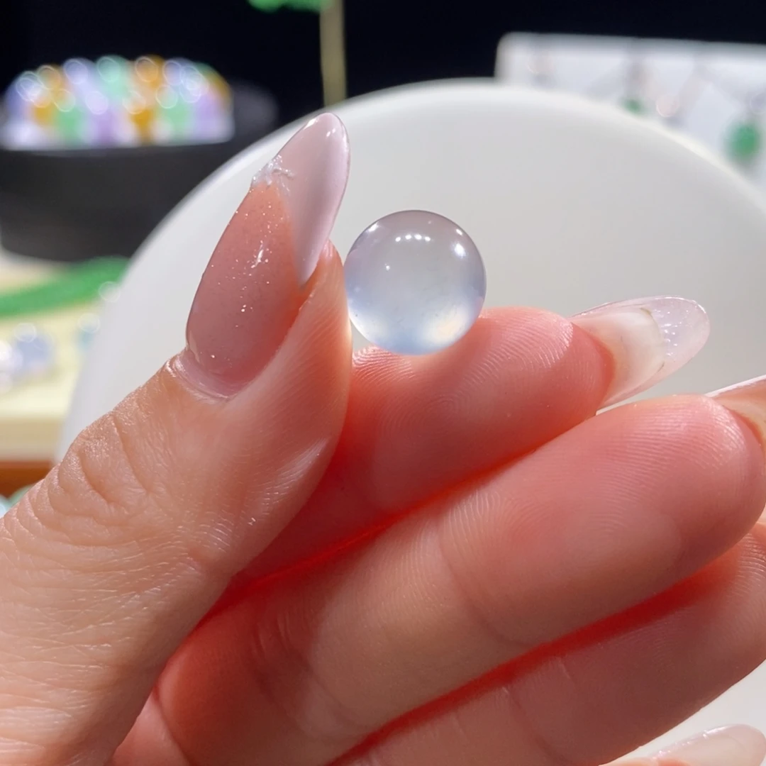 翡翠未镶嵌颈饰翡翠蓝钢珠