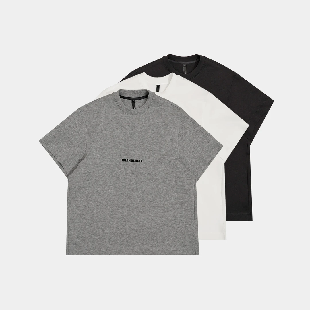 25N春夏新款轻奢高级感美式舒适情侣款圆领套头简约T恤-152271