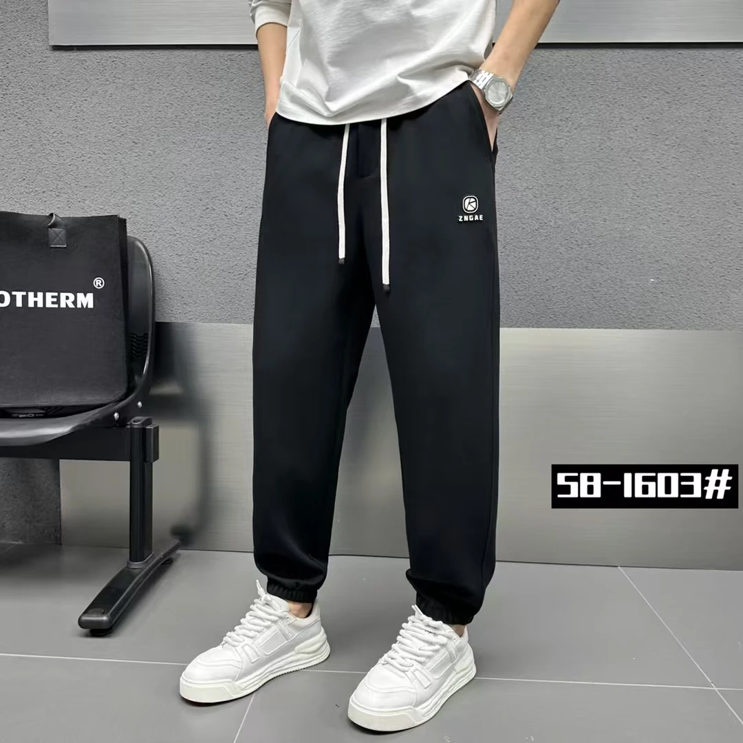 58-1603#【秋季新款】男士秋季款潮流时尚简约百搭宽松束脚休闲长裤
