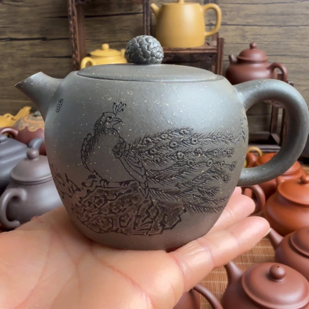 紫砂茶壶J**m原矿紫砂紫砂紫砂
