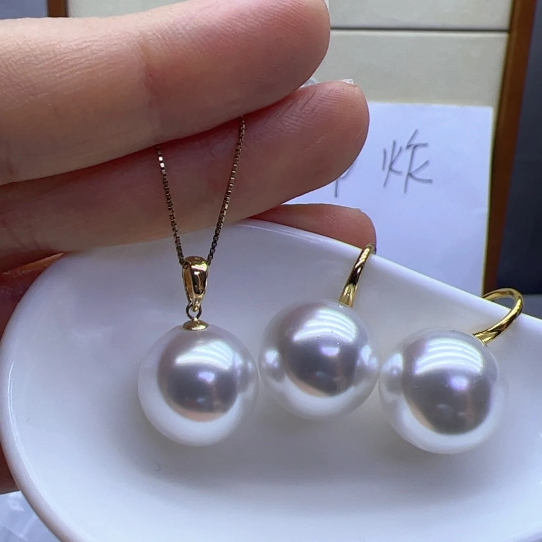 淡水珍珠吊坠(赠链)18K金镶嵌