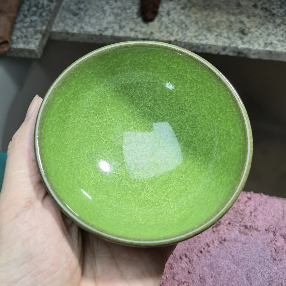 （冰清帝王玉）冰裂纹遇水化冰手工龙窑柴烧高档主人杯开窑杯茶具