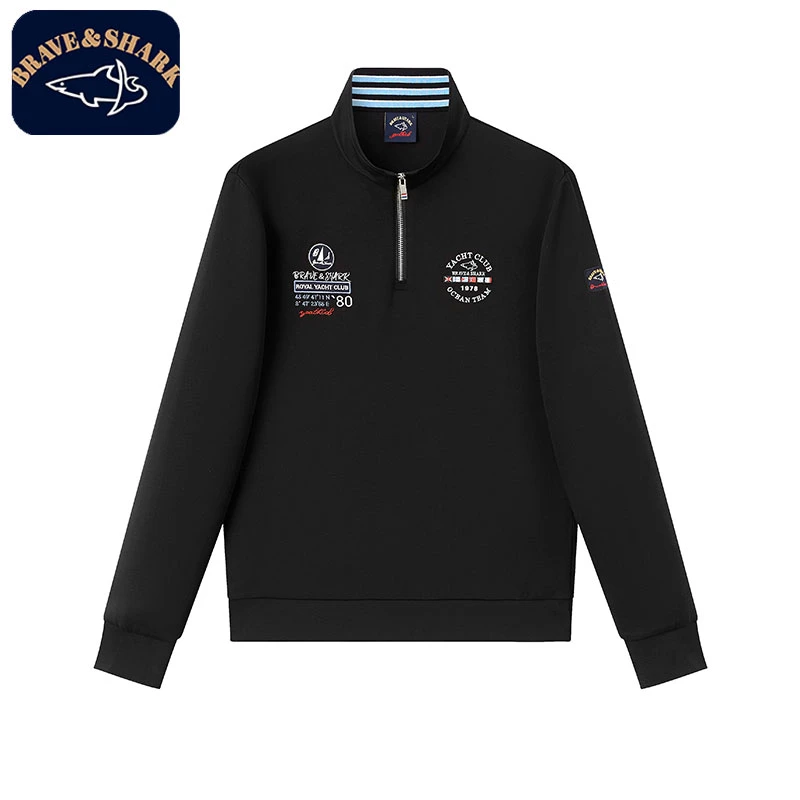 【官方正品】男士秋冬休闲半拉链加厚秋冬卫衣潮流立领套头903