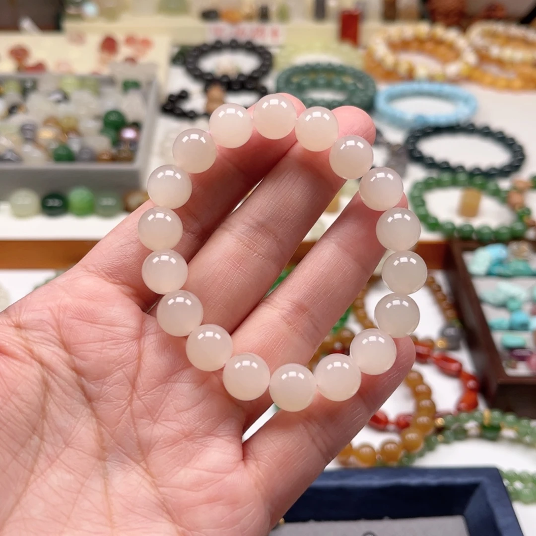 和田玉未镶嵌手链单圈手串