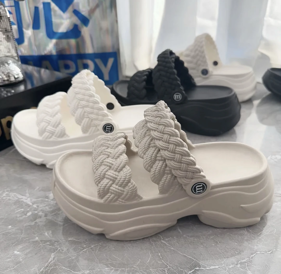 808麻花厚底EVA6厘米凉鞋百搭小众鞋子女士鞋子百搭鞋子