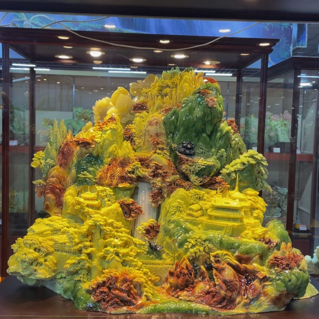 蛇纹石玉未镶嵌摆件
