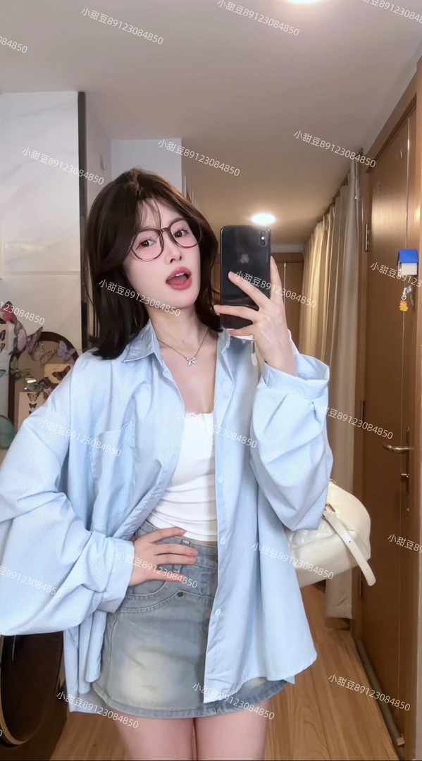 小甜豆专属【四色】早春新款韩系甜美长袖防晒条纹衬衫女宽松大版型