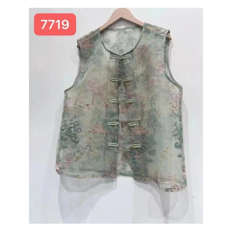 7719-27新中式国风时尚休闲马甲