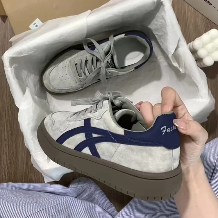 美拉德复古平底德训鞋女2025秋季新款轻便百搭学生休闲运动板鞋