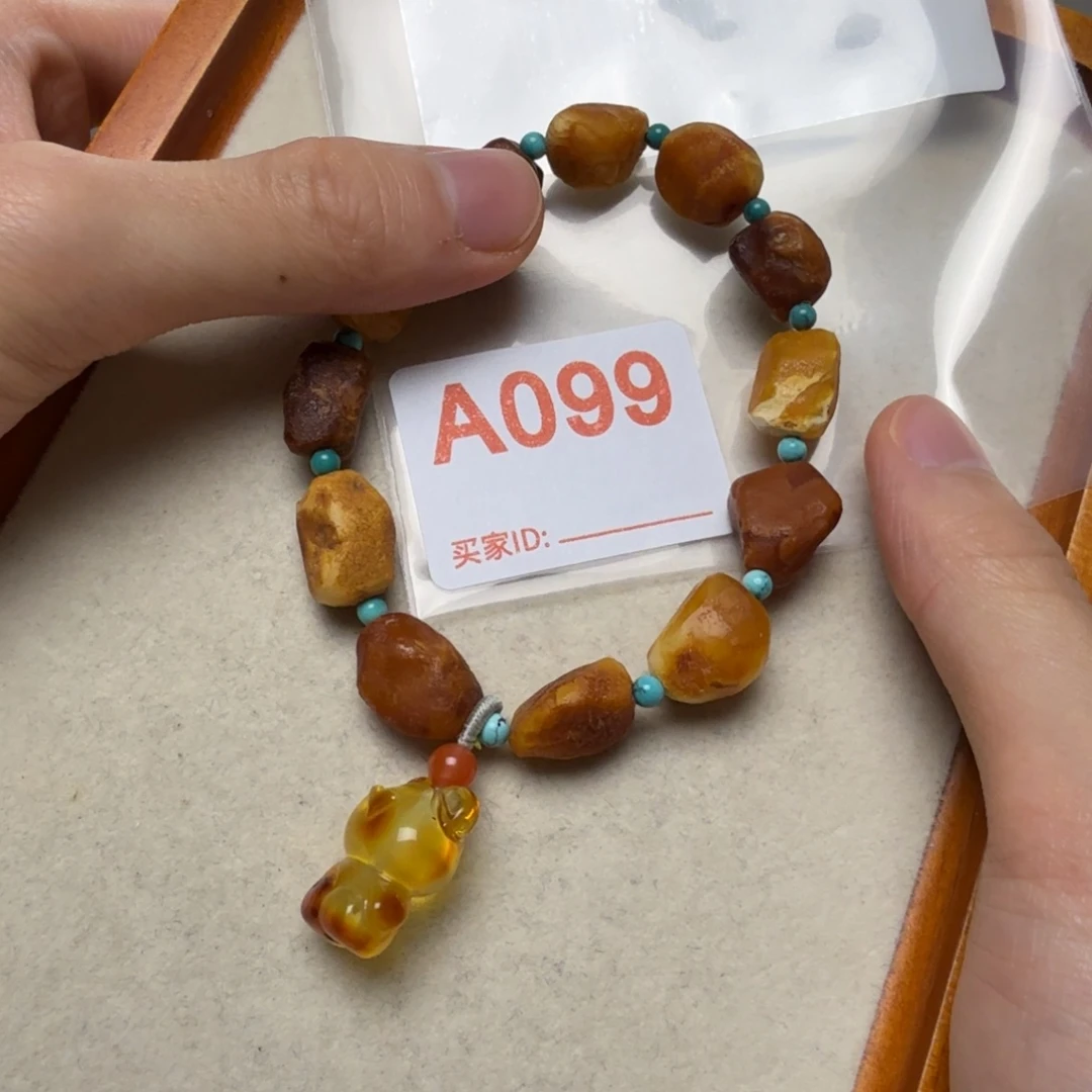 明***好琥珀未镶嵌手串琥珀蜜蜡随形手串