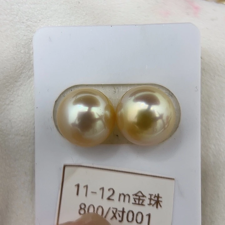 颈饰未镶嵌海水珍珠11.7mm 金珠 极强光