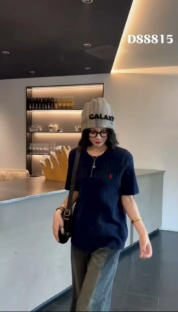 2025广州丹丹88815秋季.新款刺绣麻花辫针织半袖