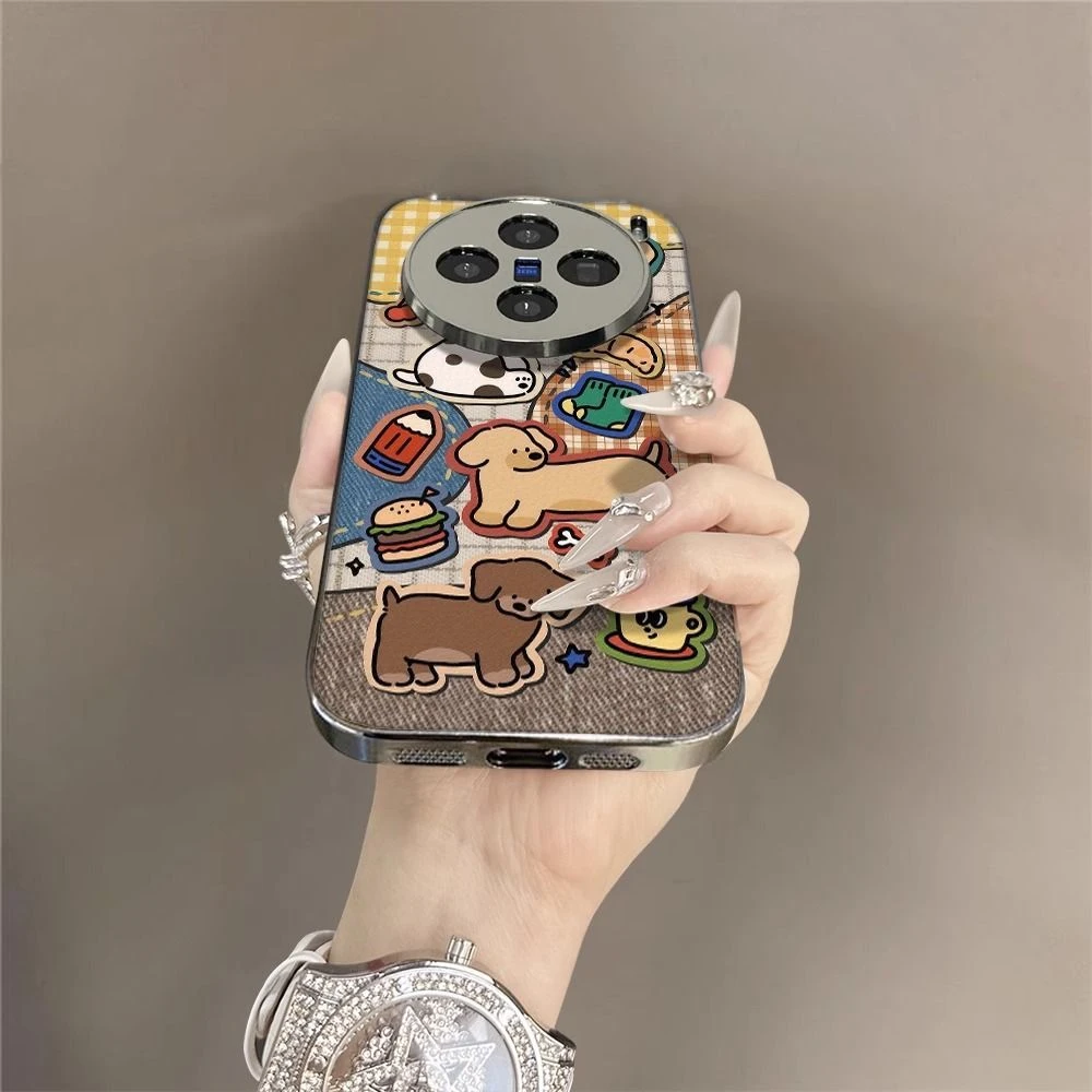 汉堡小狗适用vivox200promini手机壳轻奢卡通VIVOx100s情侣款90你