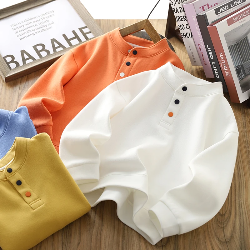 男童立领卫衣春秋装2025新款儿童帅气薄款运动上衣时尚男孩POLO衫