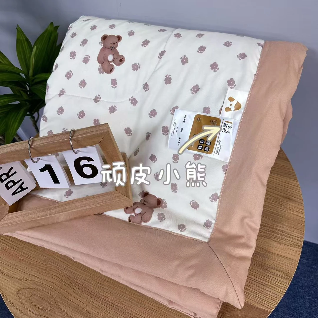 [小尚]150*200超柔木棉单人夏凉被-顽皮小熊