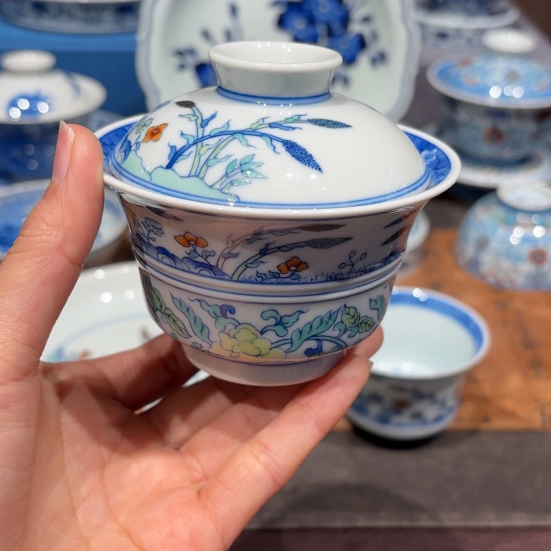 瓷片手工手绘陶瓷茶具