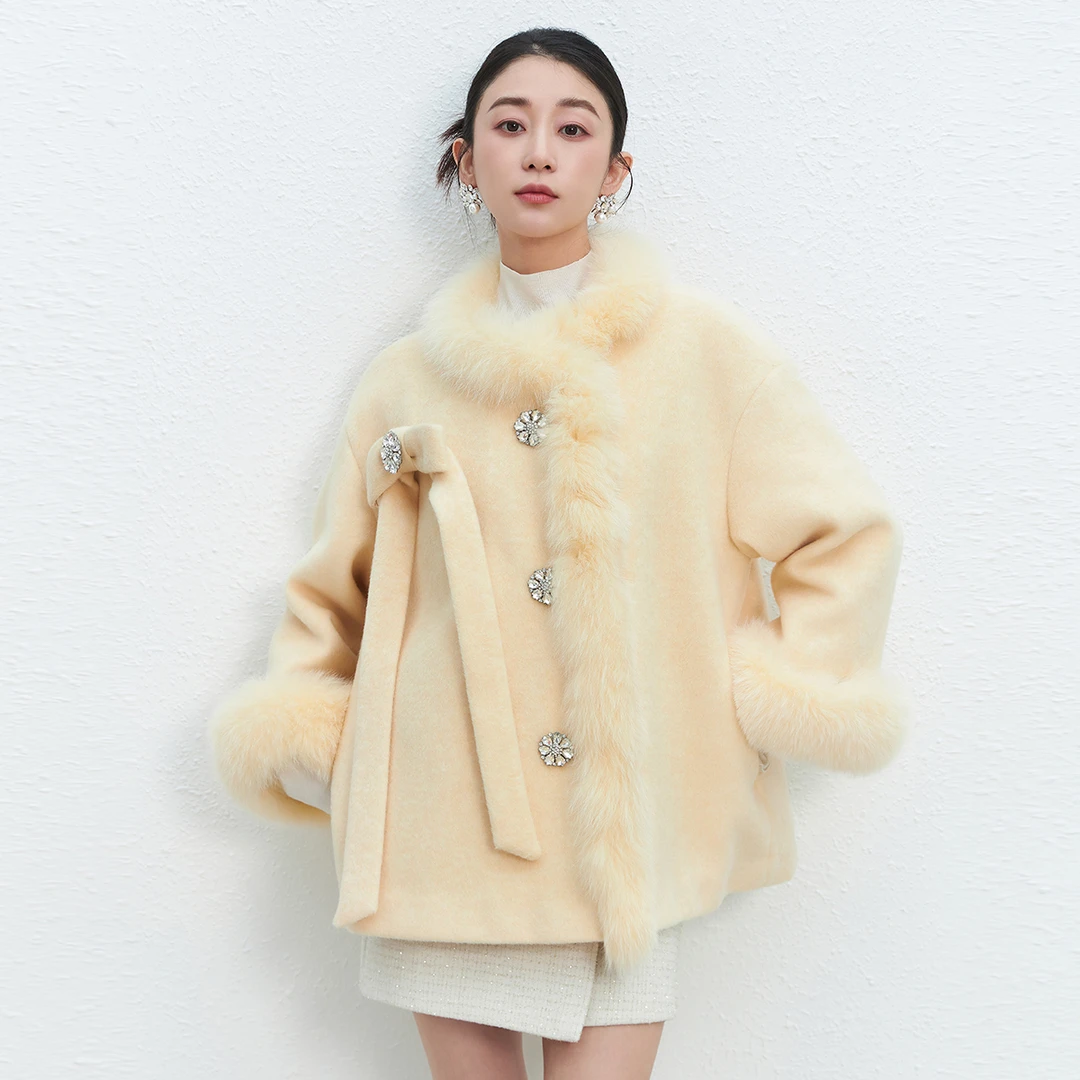 【陈大可】EVA OUXIU/伊华欧秀狐狸毛羽绒服外套45WLS5821