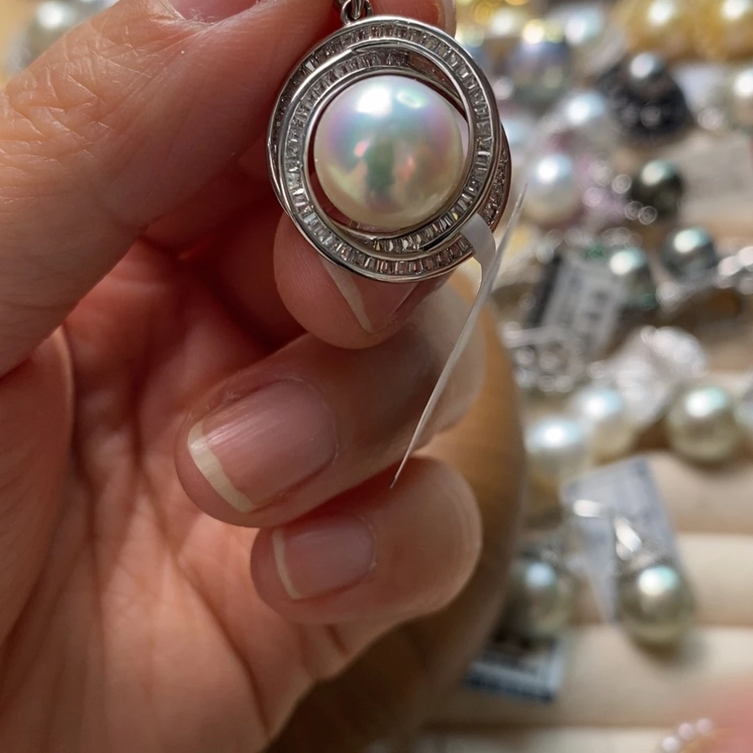 海水珍珠颈饰银S925镶嵌