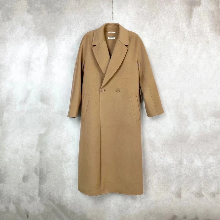 未使用 MaxMara  max mara 卡其色羊毛大衣 34/38码