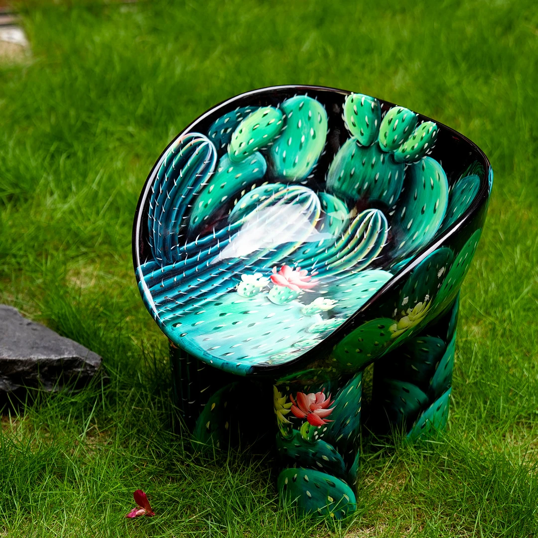 【本尼家】设计师款仙人掌矮凳客厅阳台座椅创意大象腿小凳子