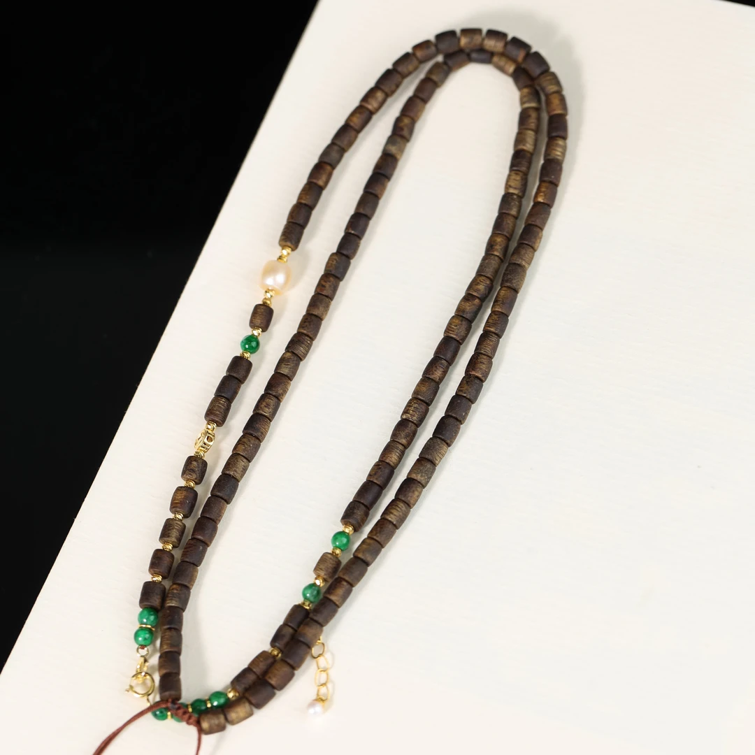 沉香【万缕】原创国风新中式手工设计沉香项链百搭链