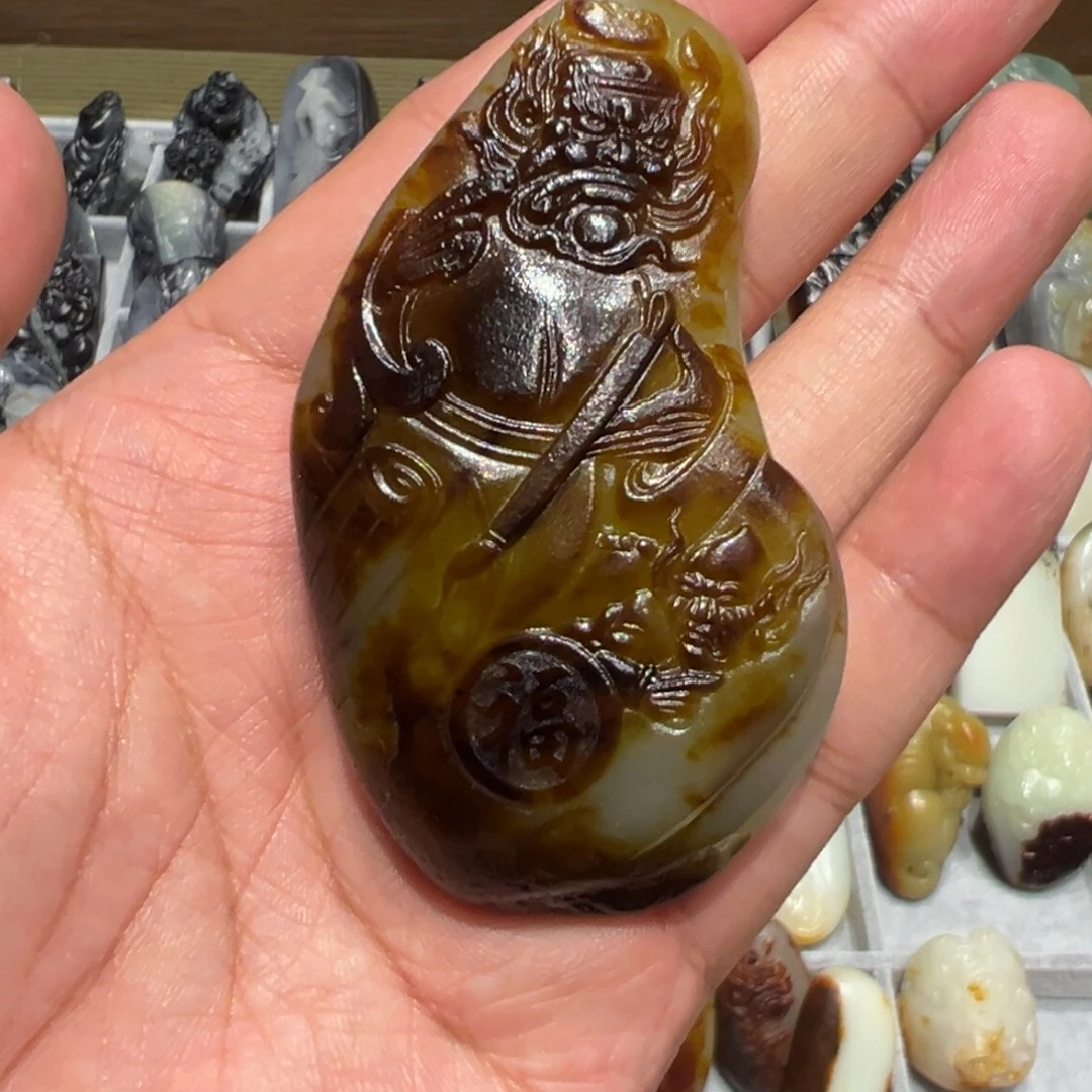 和田玉未镶嵌挂件钟馗