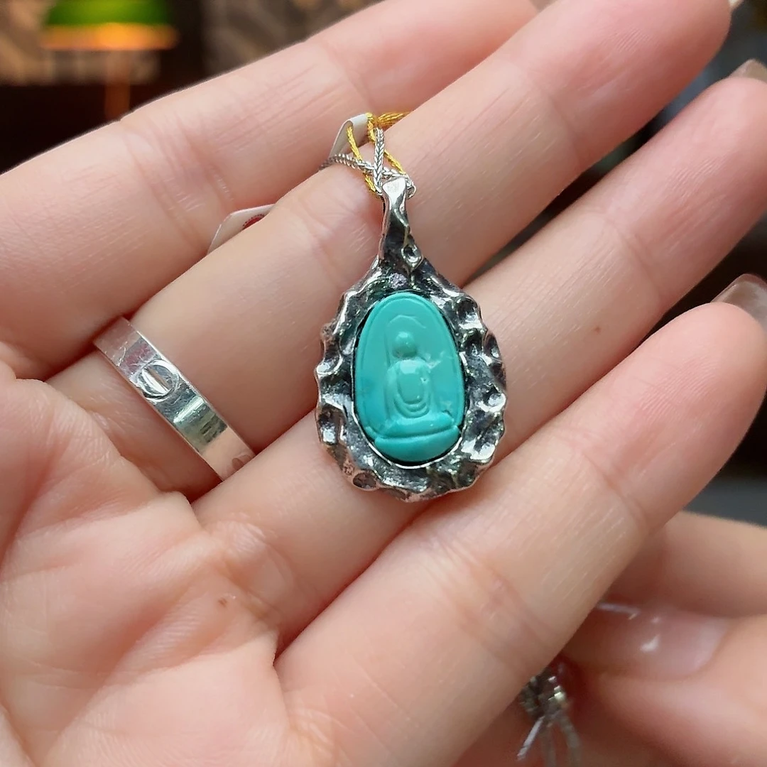 银S925镶嵌绿松石珠宝奇石