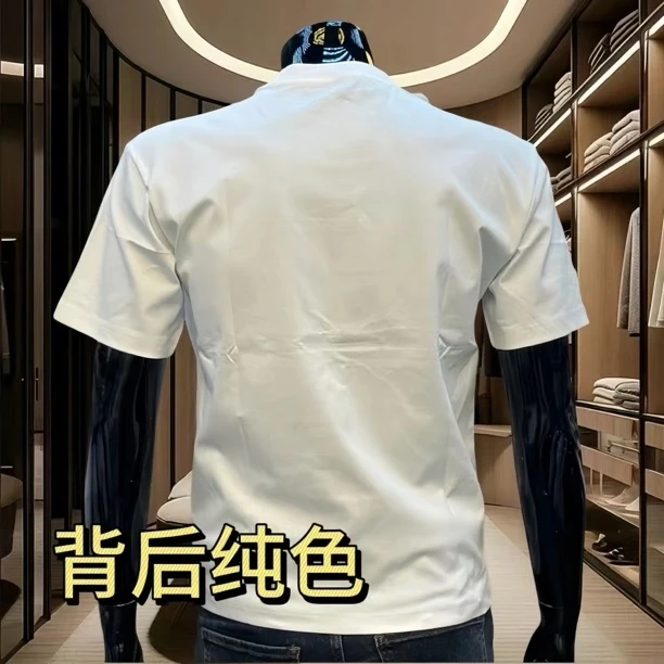 美式潮牌短袖纯棉T恤男重磅圆领ins时尚百搭2025休闲夏季打底上衣