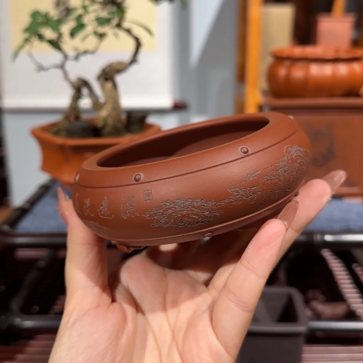 花盆紫砂口径8深度3