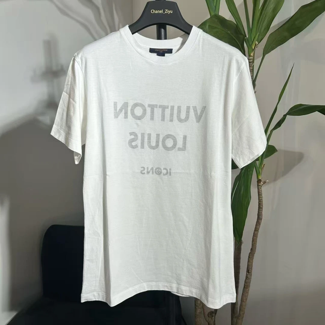 99新 LouisVuitton/路易威登 字母印花白色短袖 M码