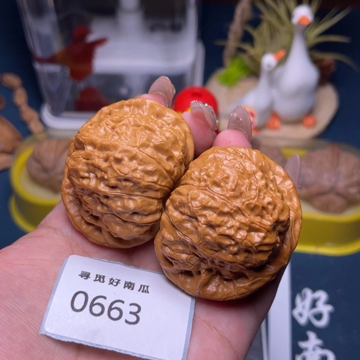 关***。把件文玩核桃南瓜墩50-0663